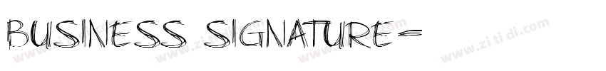 Business signature字体转换